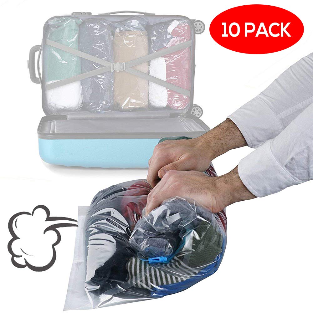 BRAMBLE! 10x Premium Sacchetti Sottovuoto Salvaspazio, Riutilizzabile