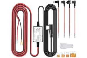 Gebildet Dash Cam Hardwire Kit, Type C USB Hard Wire Kit 12V-24V to 5V Hardwire Kit with Low Voltage Protection 13ft/320cm Car Dash Camera Charger Power Cord for Dashcam Supply Radar Detectors