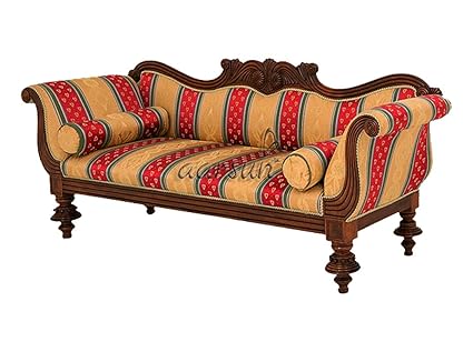 Aarsun Woods Handcrafted Wooden Teak Diwan Couch For Living Room
