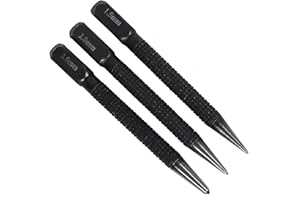 Yeanifeana 3 Pcs High-Carbon Steel Center Punch Set 1.5mm/2mm/3mm Non Center Punch for Alloy Steel Metal Wood Marking Drillin