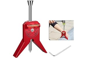 Yoopin Pipe Center Finder, Magnetic Centering Head Tool to Measure Pipe Diameter 0.5" to 4", Y-Shape Design with Adjustable Dial Bubble Protractor for Pipefitters & Plumbers（red）