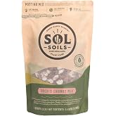 Sol Soils Chunky Orchid Potting Mix - 100% Peat-Free, Lightweight, and Aerated with Coconut Husk, Perlite &amp; Recycled Forest Products for Fast Draining, Healthy Orchids - 2 Quarts