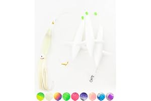 BLUEWING Fishing Daisy Chain Big Game Daisy Bird Bulb Squid Trolling Bird Tuna Lures Fishing Teasers for Marlin Sailfish Fishing