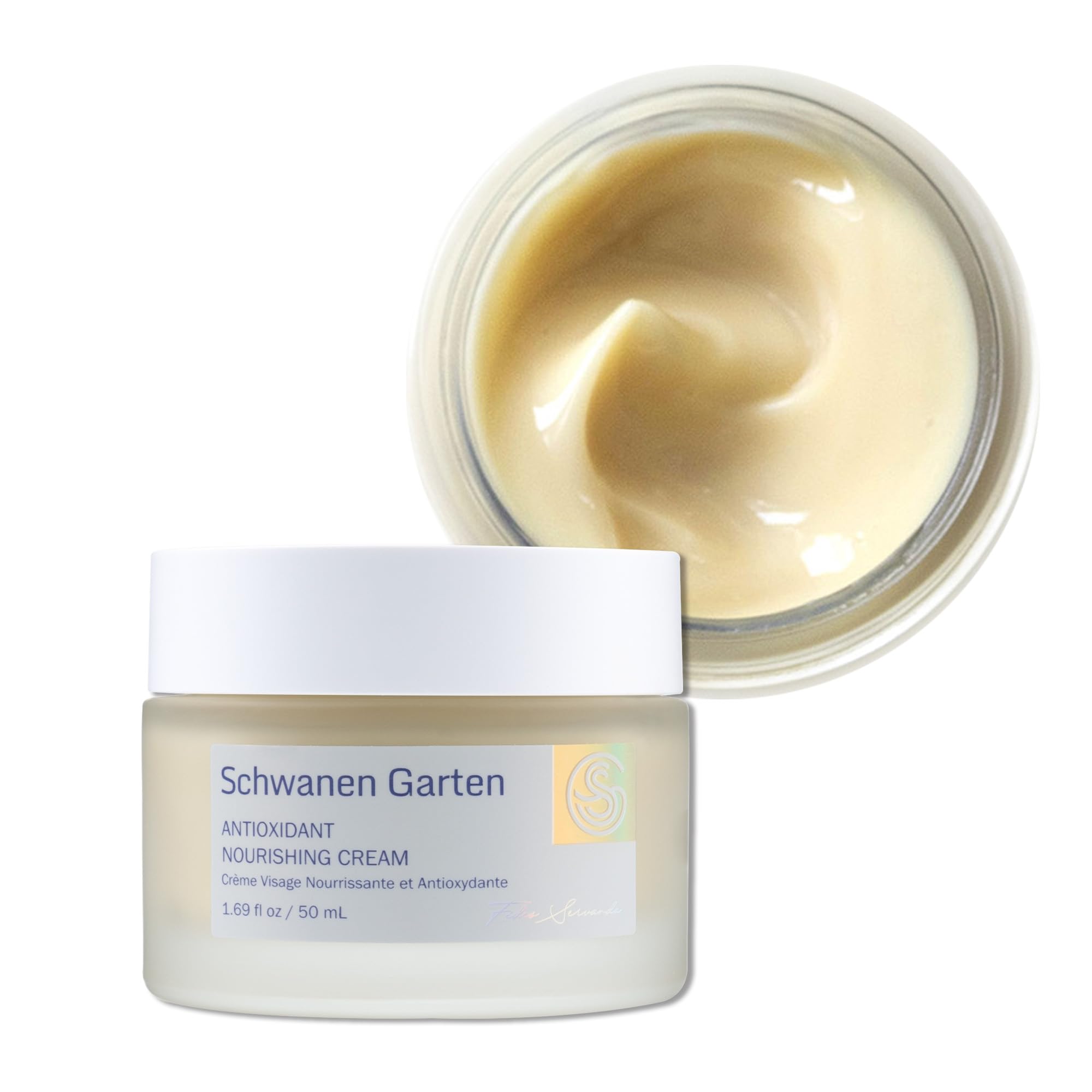 Schwanen Garten Nourishing Cream 1.69oz / 50ml - Night Repair Cream, SG Antioxidant Source, Intense Moisturizing, Vegan, Clean beauty, Organic ingredients, Korean skincare