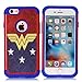 iPhone 6S Case,iPhone 6 Case - Female Super Heroine Pattern Shock-Absorption Hard PC and Inner Silicone Hybrid Dual Layer Armor Defender Protective Case Cover for Apple iPhone 6 iPhone 6S