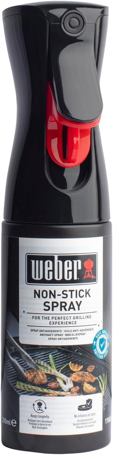 Weber Non-Stick Spray 200 ml - Prevents Food Sticking on Grates