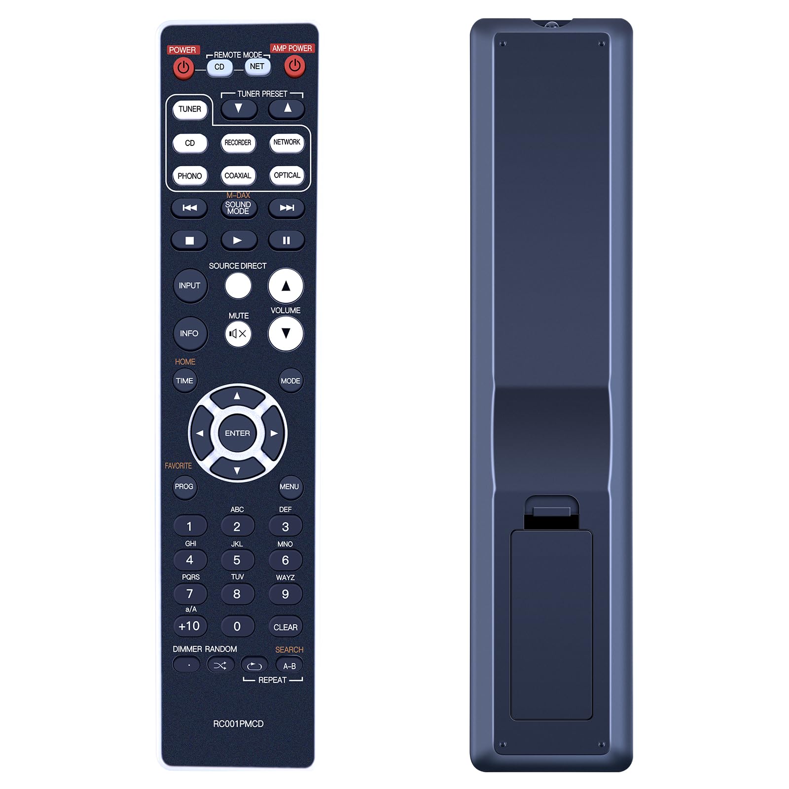 RC001PMCD Replacement Remote Control for Marantz CD Player Compatible with PM-6005 CD-6005 CD6005 PM6005 CD6005/N1B PM6005/N1B