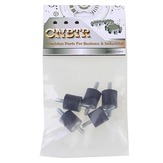 cnbtr 15 x 15 mm negro + plata doble extremos tornillo Silentblock ...