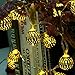 LUCKLED Moroccan Ball Battery Operated String Lights, 10ft 30 LED Fairy Decorative Lantern Lights Lighting for Home, Garden, Patio, Lawn, Party and Holiday Decorations (Yellow)