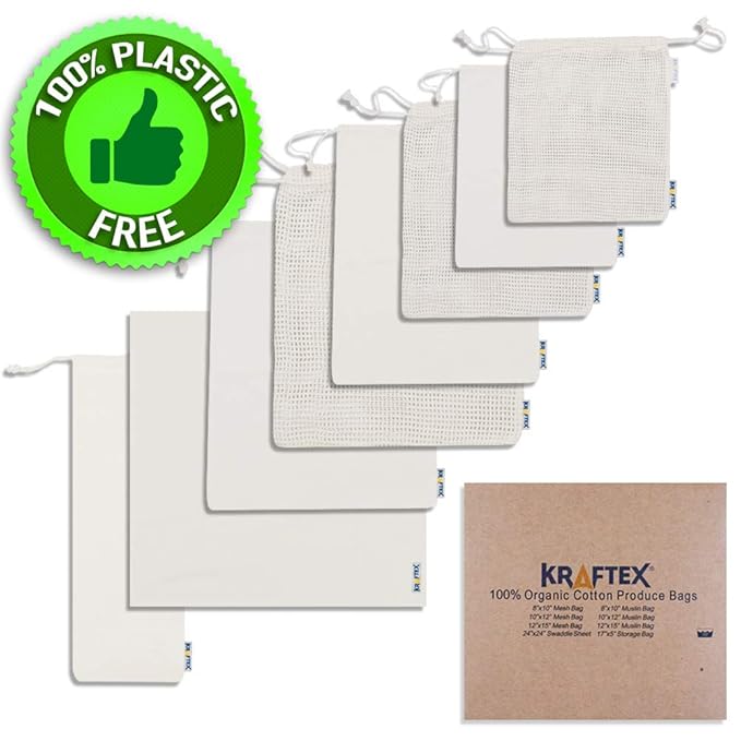 Kraftex Bolsas Reutilizables para Frutas y Verduras, 8 Unidades ...