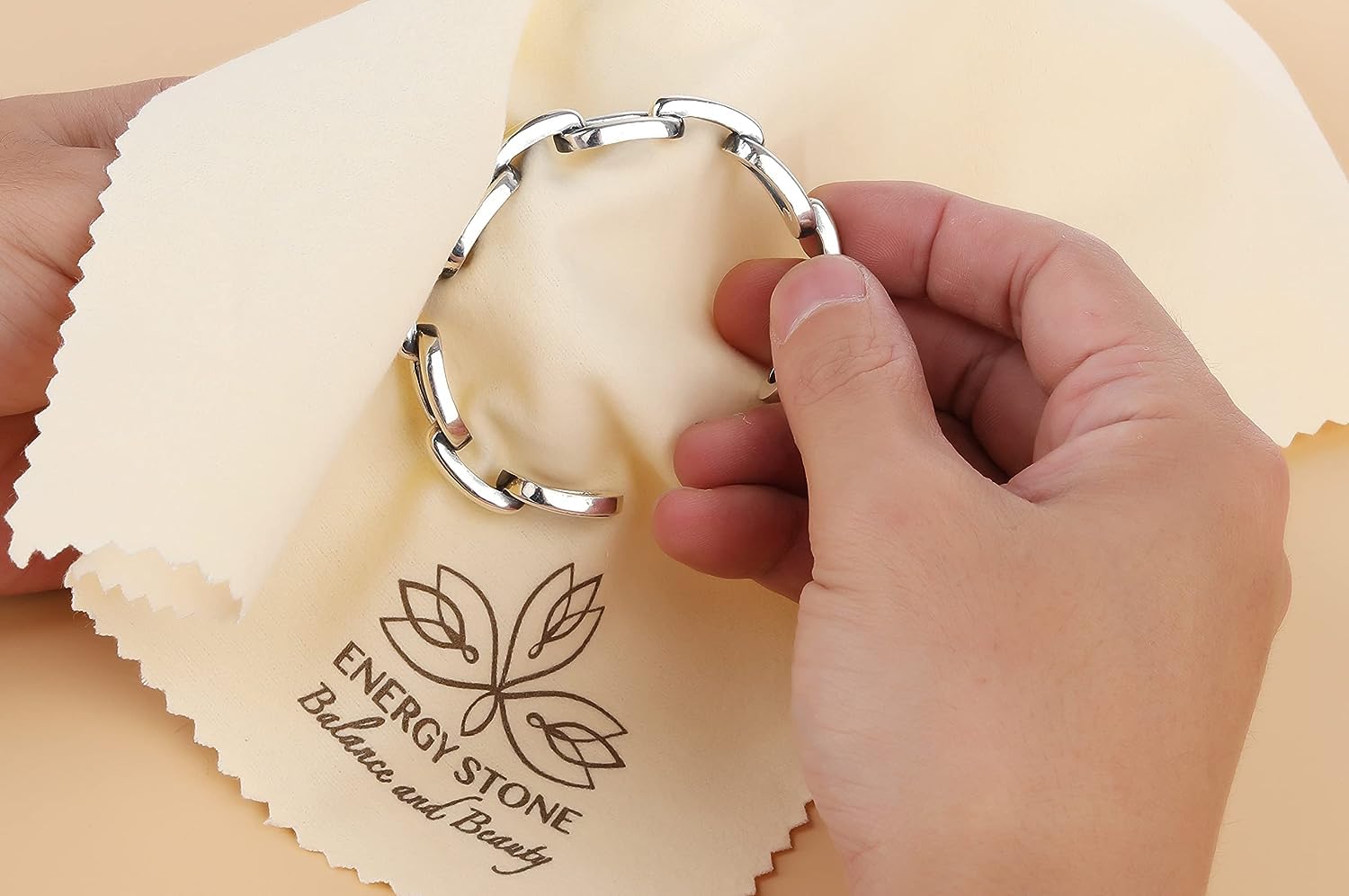 ENERGY STONE Silver and Gold Restoration Polishing Cloth, Anti-Tarnish Cleaner with Lasting Shine, for Fine Valuables Precious Metals, Silverware, Coins