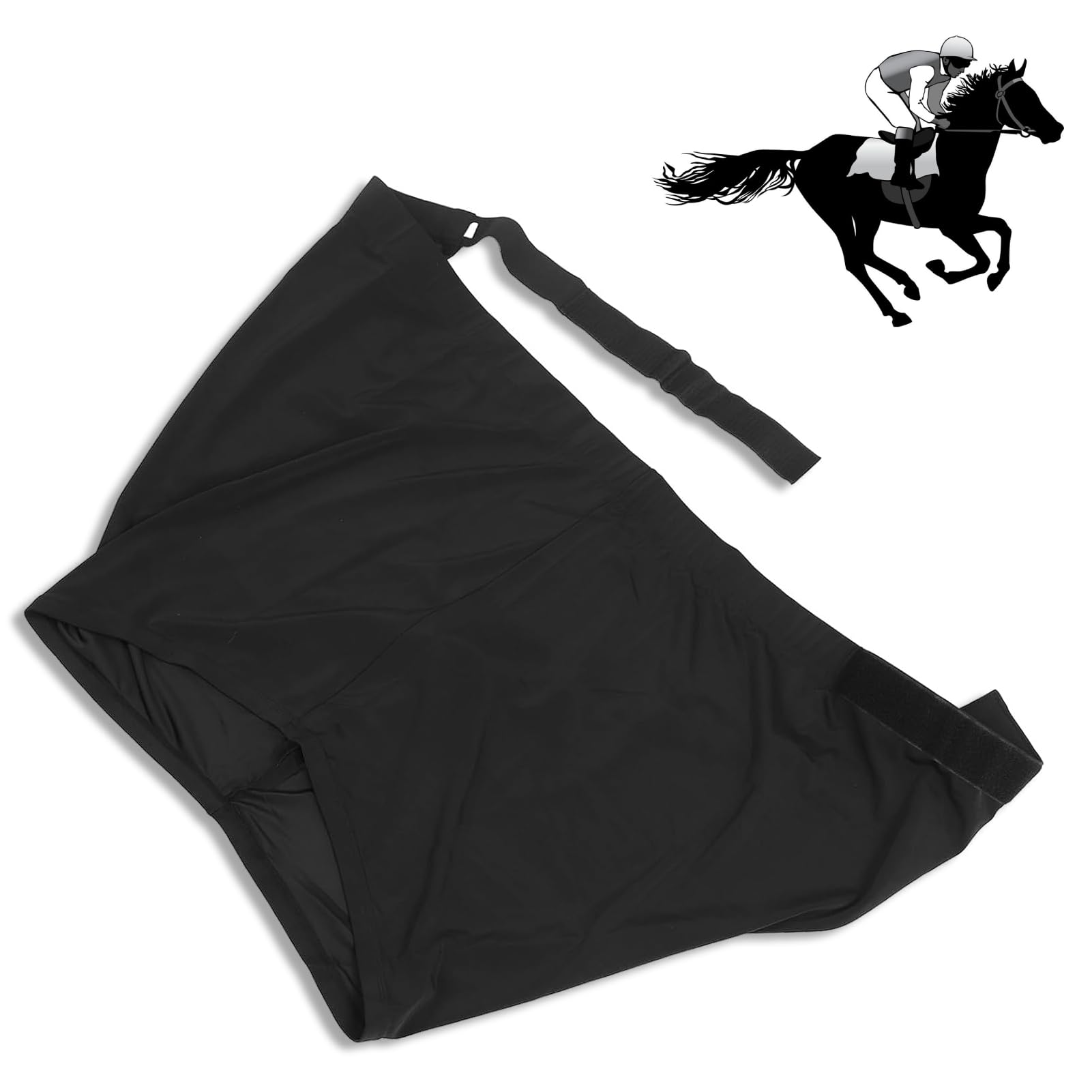 HERCHR Horse Shoulder Guard, Stretch Anti Rub Bib Chest Saver Wither Protector Stretch Horse Shoulder Guard High Elastic Fabric Horse Shoulder Guard Protector for Horse Black (L)