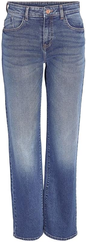 NMYOLANDA Cintura Normal Cintura Regular Jeans Loose Denim, Cor: Azul, Tamanho: 30W / 32L, Comprimento da Perna: L32 — foto 1 de 8