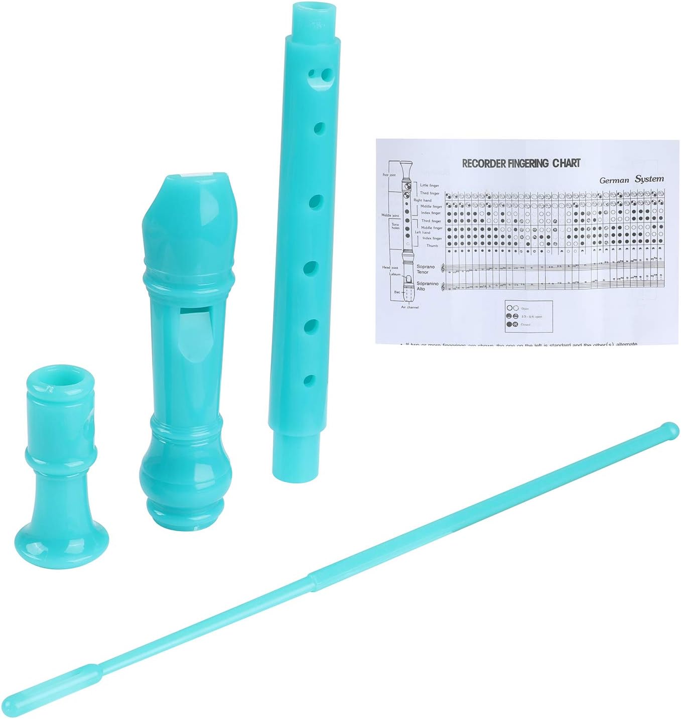 Soprano Recorder Descant Flauta Recorder 8 Hole ABS Clarinet German Style Treble flute C Key for Beginner With Fingering Chart Instructions with Cleaning Rod Bag - Image 3