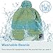 Qshell Bluetooth Beanie Hat Washable Music Cap with Wireless Stereo Headphone Earphone Speakers Mic Hands Free for Outdoor Sports Skiing Skating Camping,Christmas Gifts- Green
