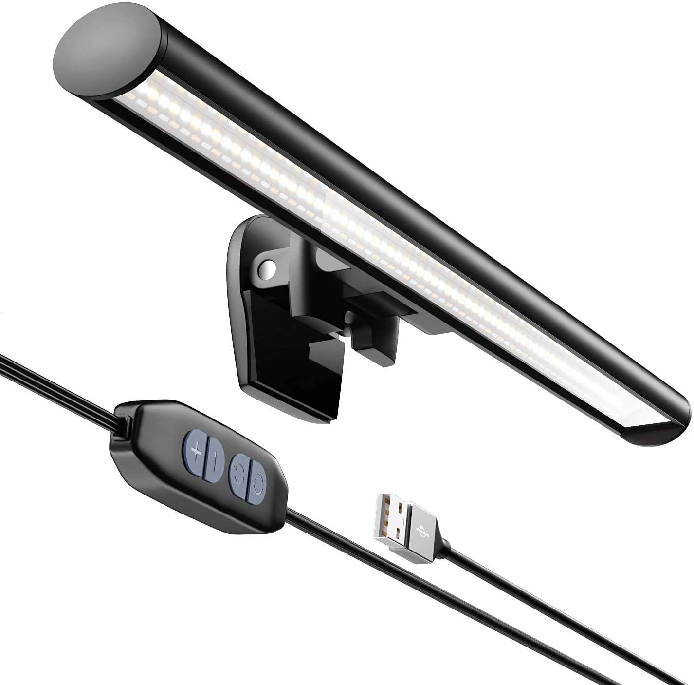 Photo 1 of CATPOWER Portable Laptop Monitor Light Bar with USB Connection, e-Reading LED Task Lamp, 3 Color Temperature Settings, 10 Levels of Brightness Adjustment, No Glare on The Screen, Saves Space
