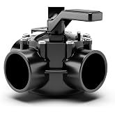 FibroPool Diverter Valve - 3 Way Positive Seal - 1.5 in - PVC | CPVC Construction, Slip Connection, Glue-In Fit, PTFE Seats, 50 psi Max, NSF/ANSI 50, Heater Bypass Use, Salt Generator Ready