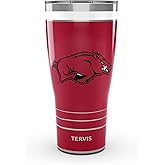 Tervis Traveler Arkansas Razorbacks - MVP Triple Insulated Tumbler Travel Cup Keeps Drinks Cold & Hot, 30oz, Stainless Steel