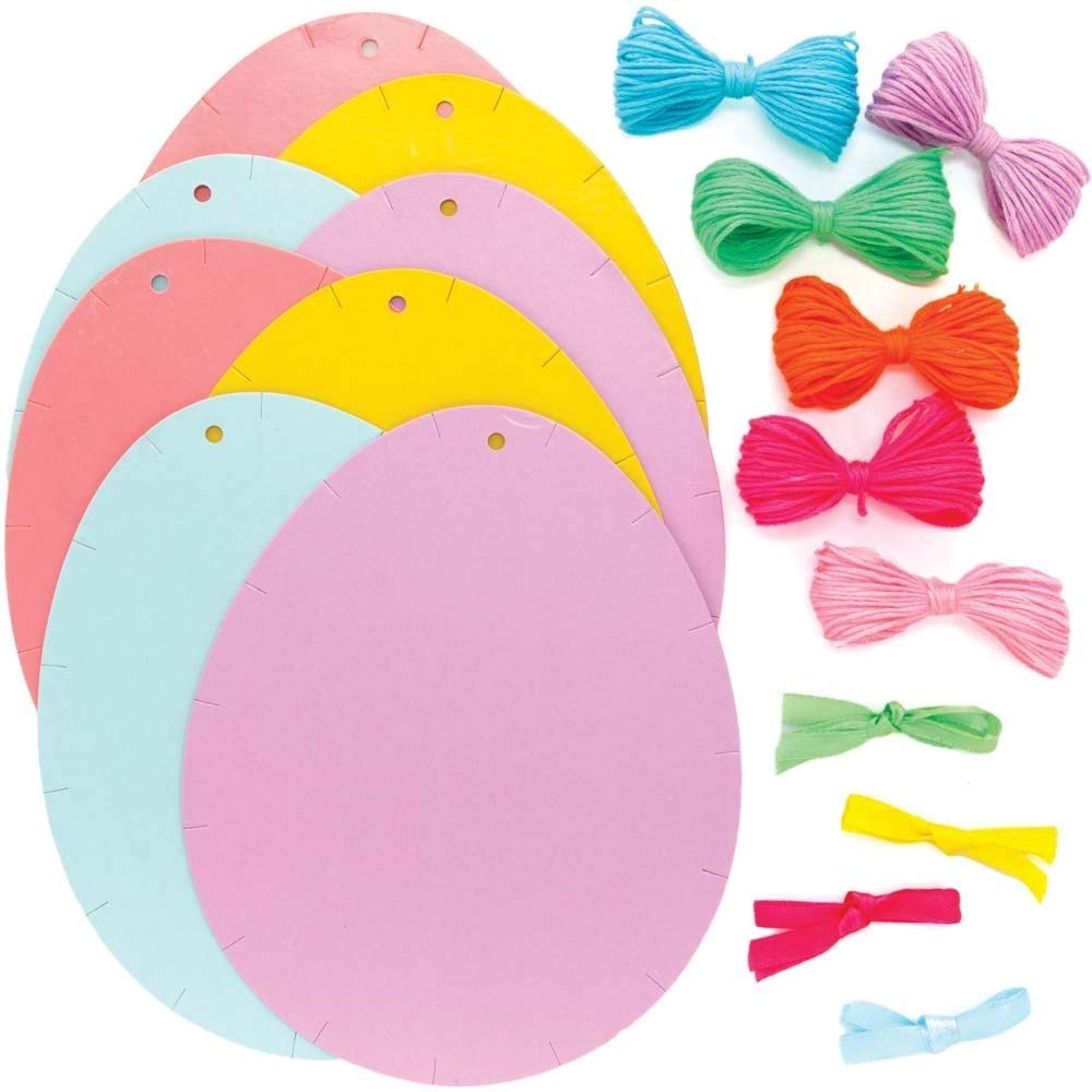 Baker Ross Easter Egg Weaving Kits - Pack of 8, Kids Threading Kit (AX781), Assorted - Image 3