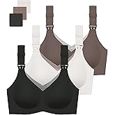 Gailife 3 Pack Nursing Bras for Breastfeeding Seamless V Neck Mesh Maternity Bra Comfort Pregnancy Sleep Bralette