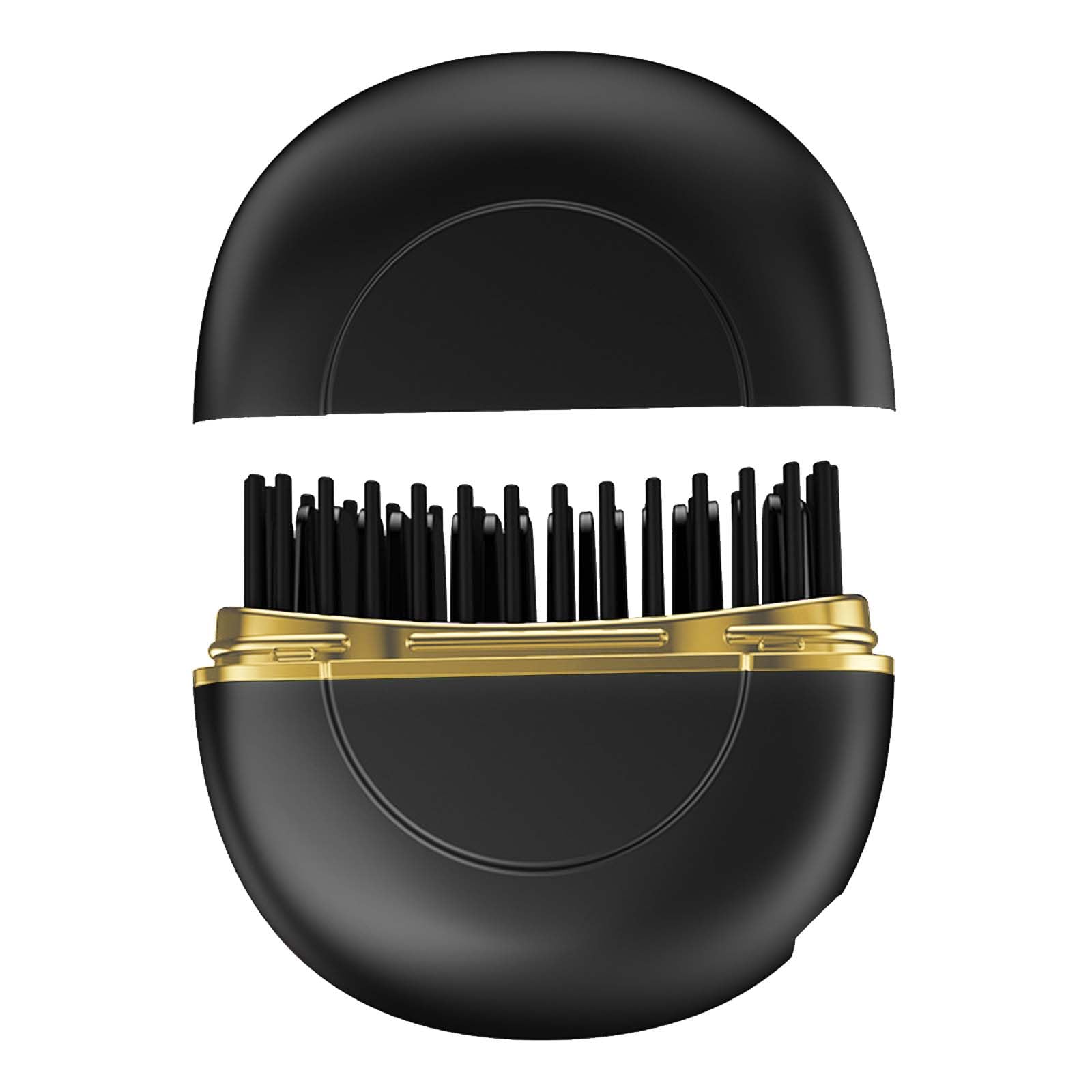 Colexy Direct Mini Wireless Hair Straightener, Small Straightener Brush, Portable, Black, Ceramic and Tourmaline Plates, 3 Heat Settings, 10 Sec Quick Heat, Hair and Beard