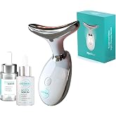 MyoGlow Arm Lifting Device, NoTox Peptide + 5% Niacinamide Serum Set | My Derma Dream 3 Piece Kit, 3 Light Modes, Sonic Vibration, Rechargeable, Face, Neck, Upper Arms