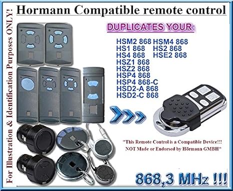 Handzender Hormann HS4-868 met 4 kanalen