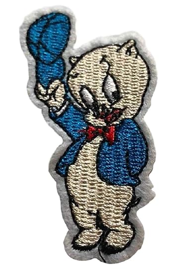 Amazoncom Porky Pig Cartoon Character Embroidered 2 34 - 