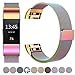 GEAK Bands Compatible with Fitbit Charge 2, Milanese Stainless Steel Replacement Strap Bands with Magnetic Closure for Fit bit Charge 2 Small Colorful