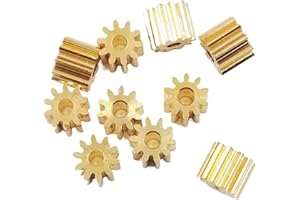 Motor Pinion Gears,Tooth Gear,Module Pinion,10x 0.5M Brass Pinions 12T 1.98/2.98 2MM 3MM Hole Copper Gears GS(1.98mm T 5MM)