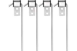 4PCS Universal Exhaust Hanger Rod, 3/8" Rod 10" Long Heavy Duty Stainless Steel Exhaust Hangers