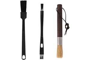 3pcs Coffee Grinder Cleaning Brush Set, Espresso Machine Cleaning Brushes with Wood Handle and Bristles Multifunctional Coffe
