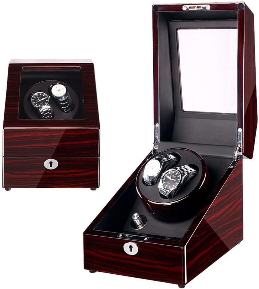 2+3 Watch Winder Collector, Display Watch Box Case, Automatic Rotating Ultra Quiet Motor Watch Winders