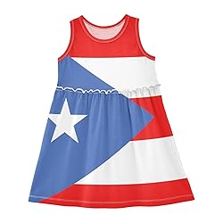 Aflyko Sleeveless Dress Puerto Rico Flag Summer