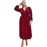City Chic Women's Plus Size Dress - Ivanna V Neck Maxi