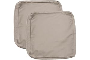 Sqodok Patio Furniture Cushion Covers Outdoor Cushion Covers Set of 2 Replacement Cushions for Outdoor Furniture Large Waterproof 24x22 Sectional Cushions Cover (Tan, 24"x22"x4"-2 PACK)