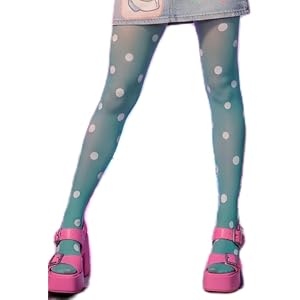 ROAONOCOMO Colorful Polka Dot Tights Sheer High Waist Pantyhose Y2K Cute Printed Tights Soft Stretch Stockings