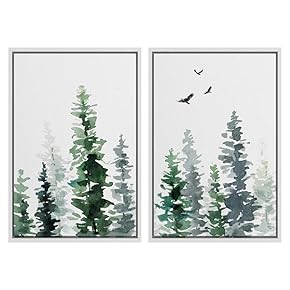 SIGNWIN 2 Piece Framed Canvas Wall Art Nordic...