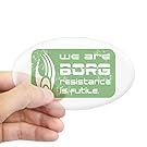 CafePress - Star Trek - We Are BORG Green - Oval Bumper Sticker Car Decal