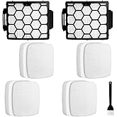 UV850 Filter Replacement for Shark Performance Lift Away UV850 UV900 DuoClean Upright Vacuum, Compare to Part #XHF320 & XFFK602UKT, 2 HEPA Filters and 4 Foam & Felt Filters