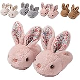 Fadezar Toddler Rabbit Winter Slippers - Soft Plush Indoor Bunny Slippers for Girls & Boys