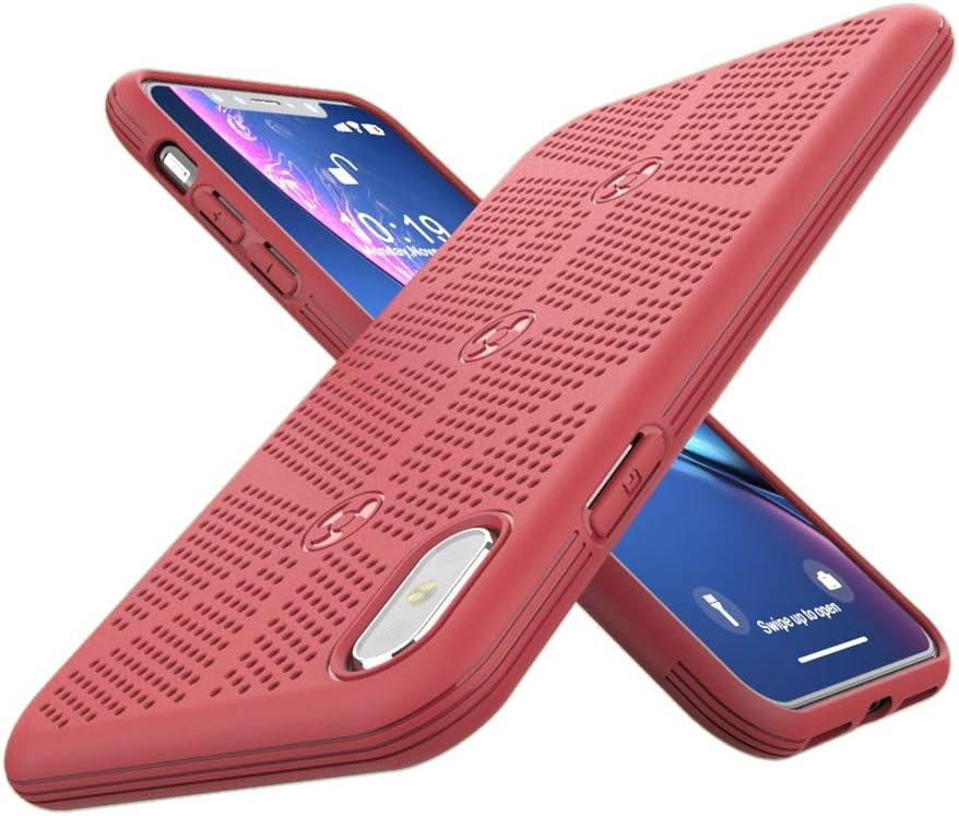 Cooling Phone Case Compatible with iPhone Xs Max Case, TPU Phone Case Protective Cover Compatible with iPhone Xs Max 6.5 Inch (2018)- Breathable/Heat Dissipation Case