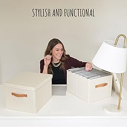 ZICOTO Decorative File Organizer Box Set of 2