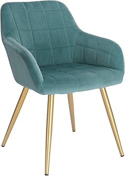 Woltu Esszimmerstuhl Bh232ts 1 1 Stuck Kuchenstuhl Polsterstuhl Wohnzimmerstuhl Sessel Mit Armlehne Sitzflache Aus Samt Gold Beine Aus Metall Turkis Amazon De Kuche Haushalt