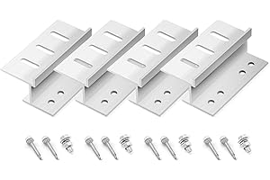 Newpowa Solar Panel Mounting Z Bracket with Nuts and Bolts Supporting for RV, Boat, Wall, Off Grid Roof Installation A Sets of 4 Units Sliver Aluminum