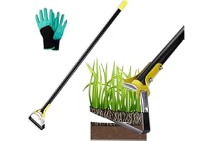 MELVTATA Garden Hoe 43in Stirrup Hoes for Planting Vegetables Farm Garden Tool Stainless Steel Handheld Hula Hoes -Action Hoe with Adjustable Scuffle Hoe for Weeding/Loosening Soil (30-43in)