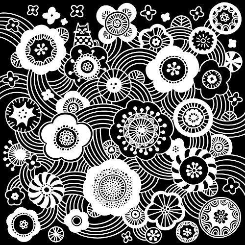 Healing for adults Scratch art Flower! Flower! Flower! (Japan import) 6sheets,scratch pen set