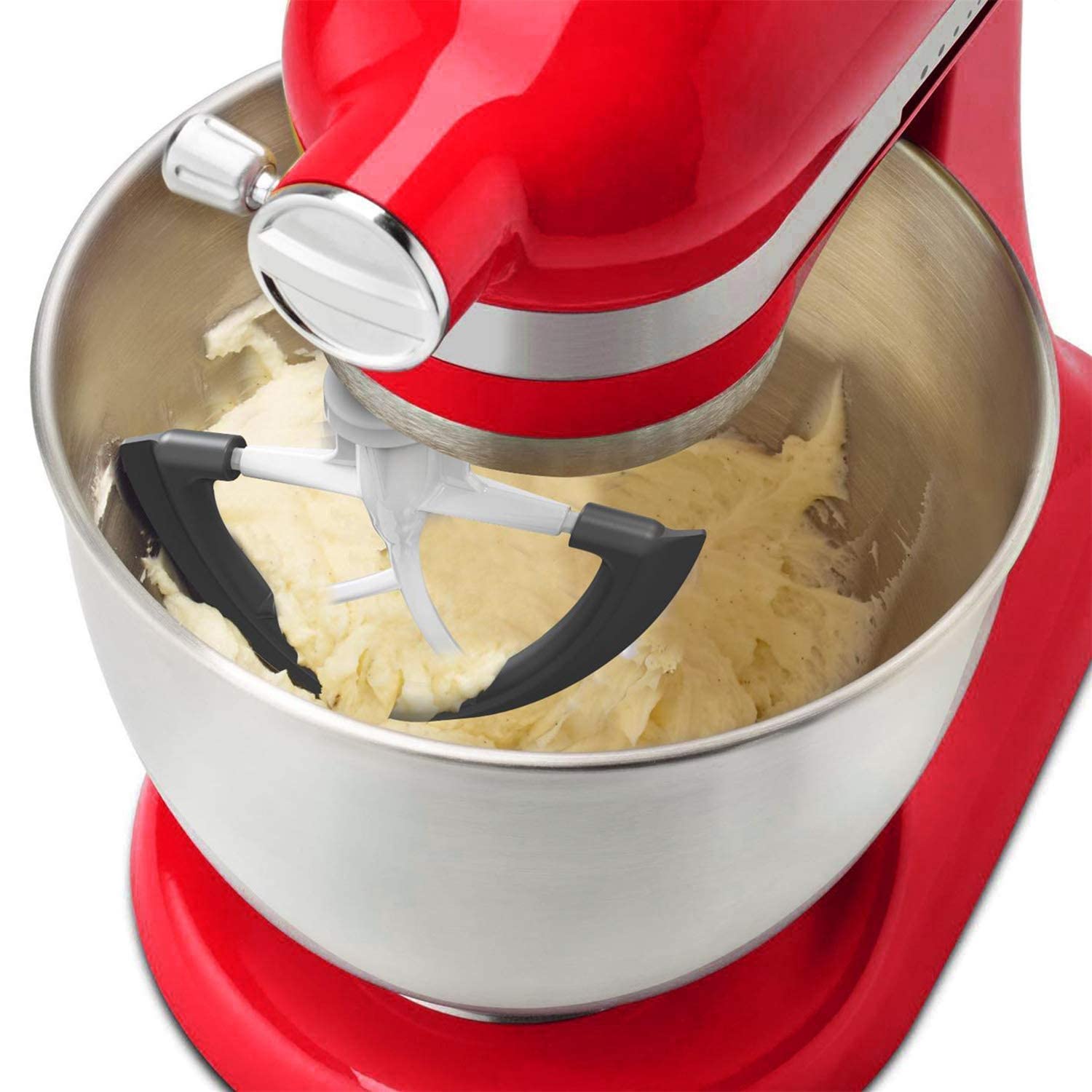 Flex Edge Beater for KitchenAid Mixer, 4.5-5 Quart for Kitchenaid Mixer Attachments, Fits Tilt-Head for Kitchenaid Paddle with Scraper for Kitchen Aid Accessories and Attachments by HOZODO