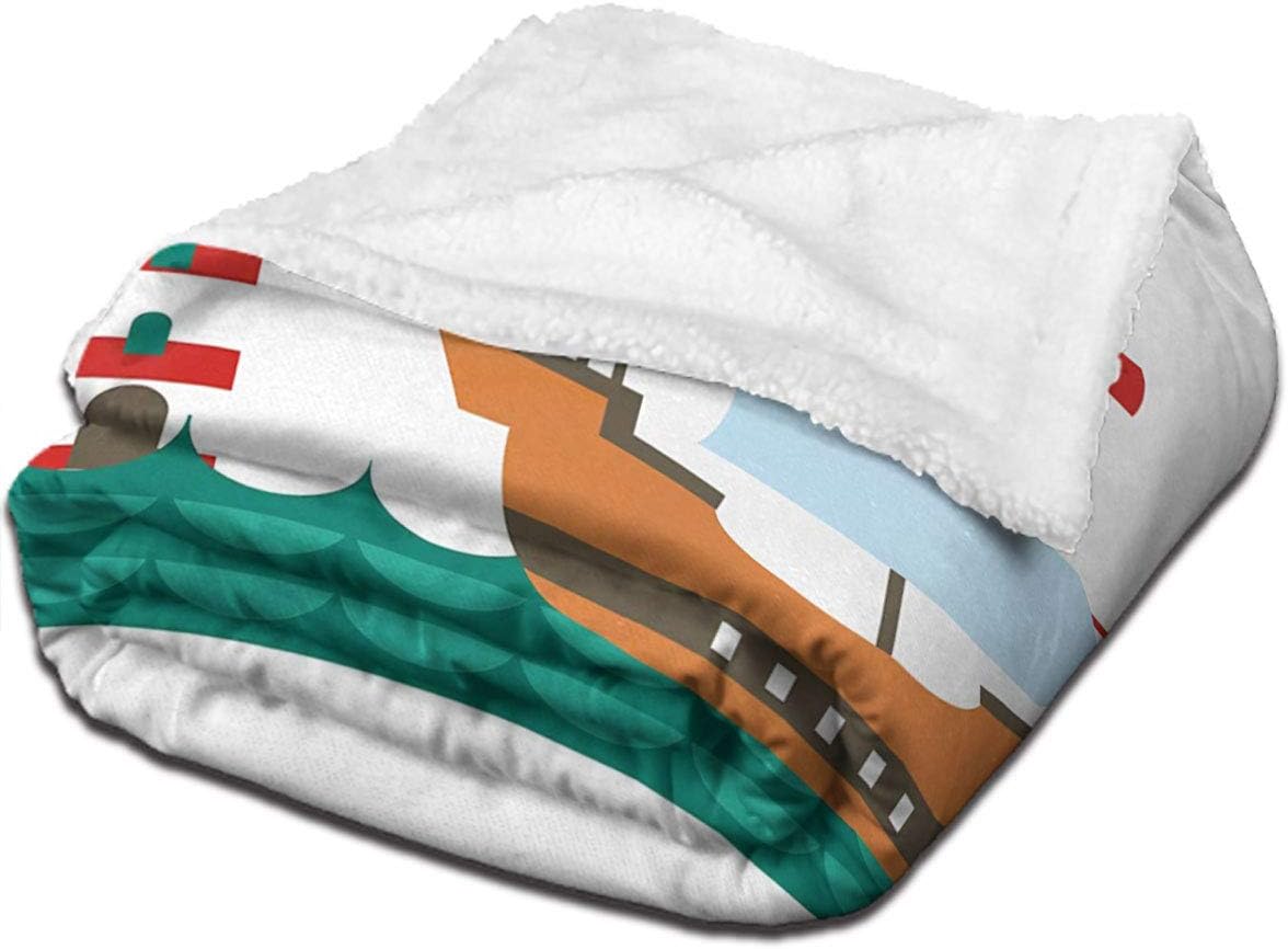 Ahoy Its a Boy Soft Blanket，Sail Boat on Sea Waves