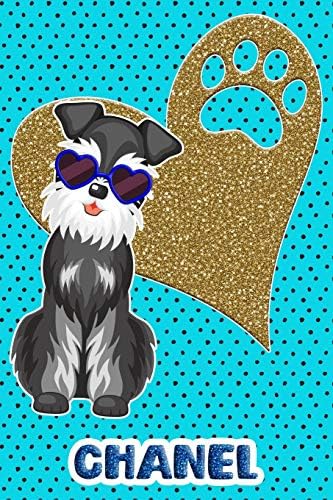 Schnauzer Life Chanel: College Ruled | Composition Book | Diary | Lined Journal | Blue